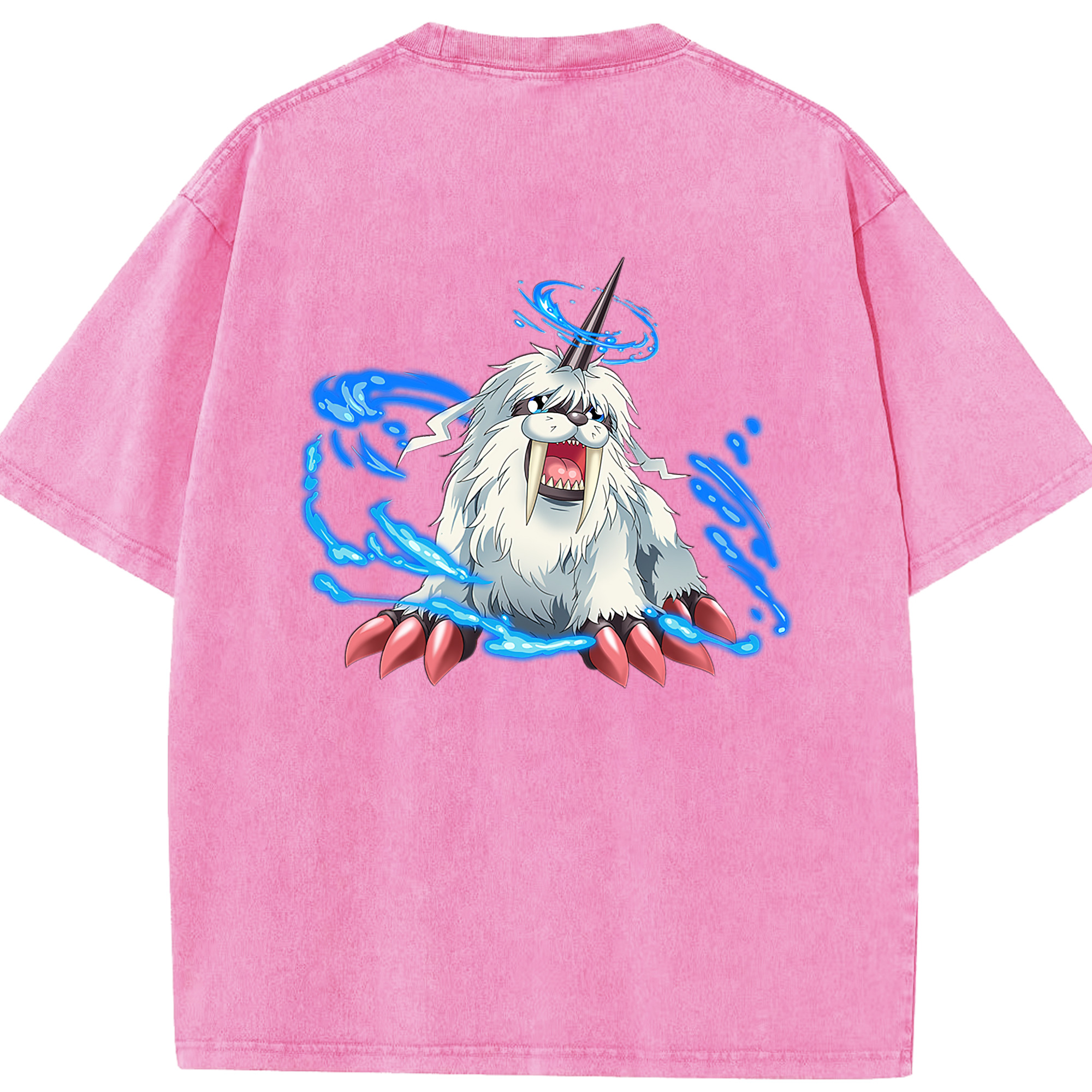 （画像用） Digimon デジタルモンスター/デジモン 綿100% ヴィンテージ風 半袖Tシャツ（背面プリント）